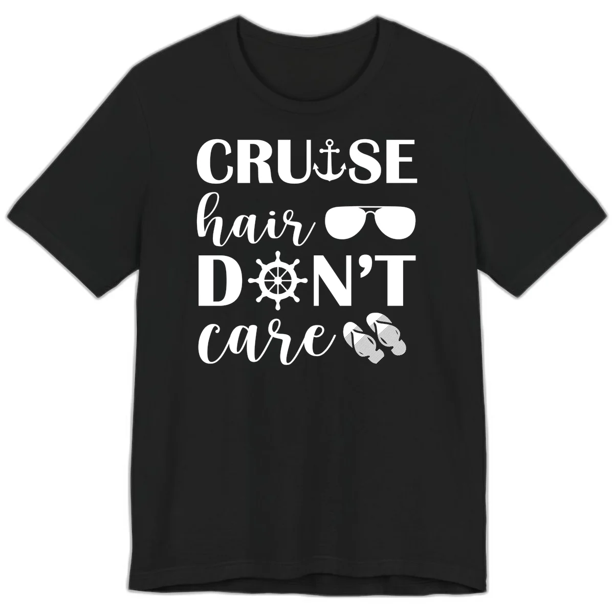 Cruise Hair Don't Care Premium T-Shirt in Black