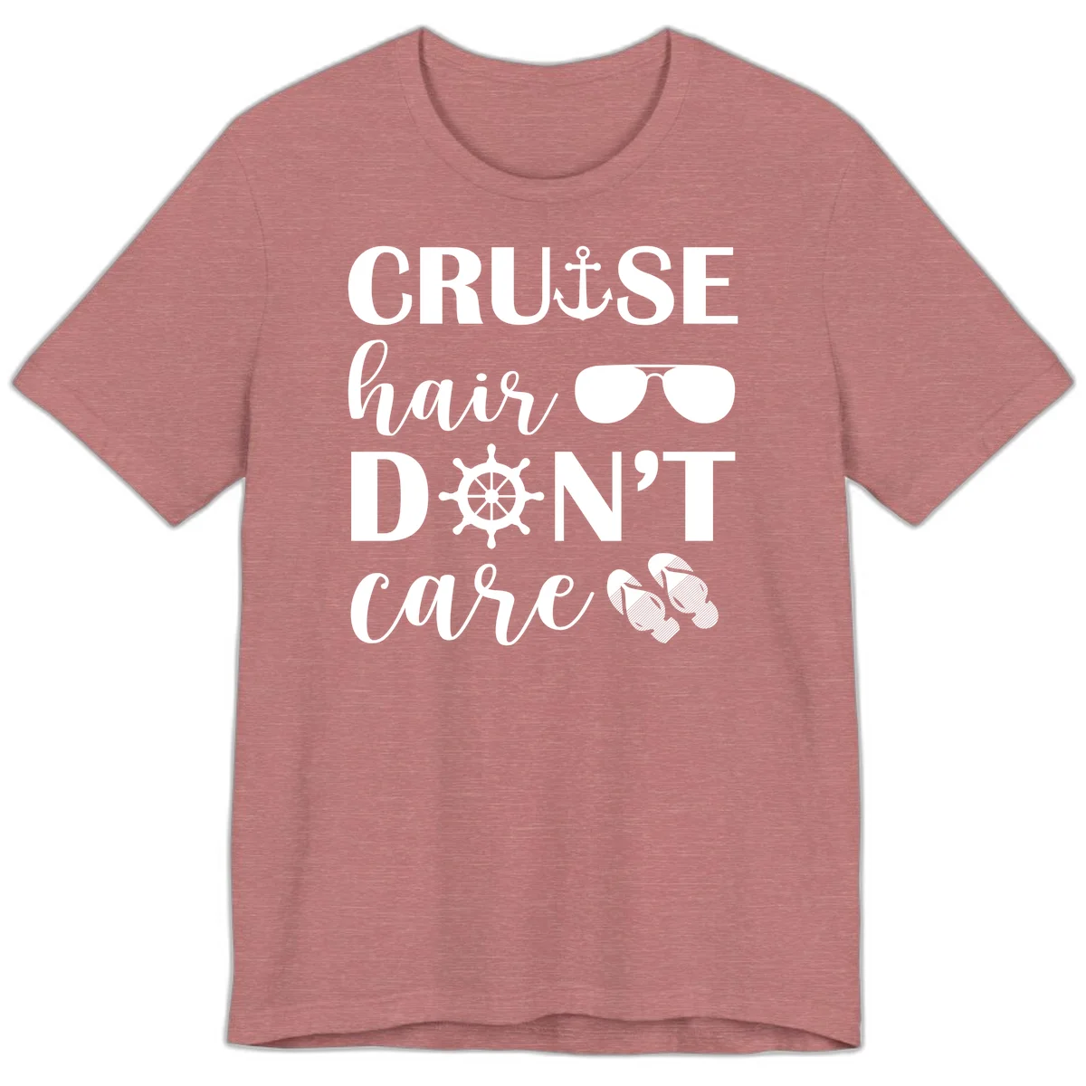 Cruise Hair Don't Care Premium T-Shirt in Heather Mauve