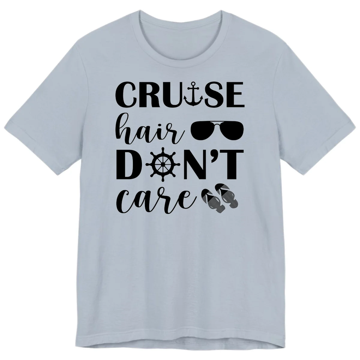 Cruise Hair Don't Care Premium T-Shirt in Light Blue