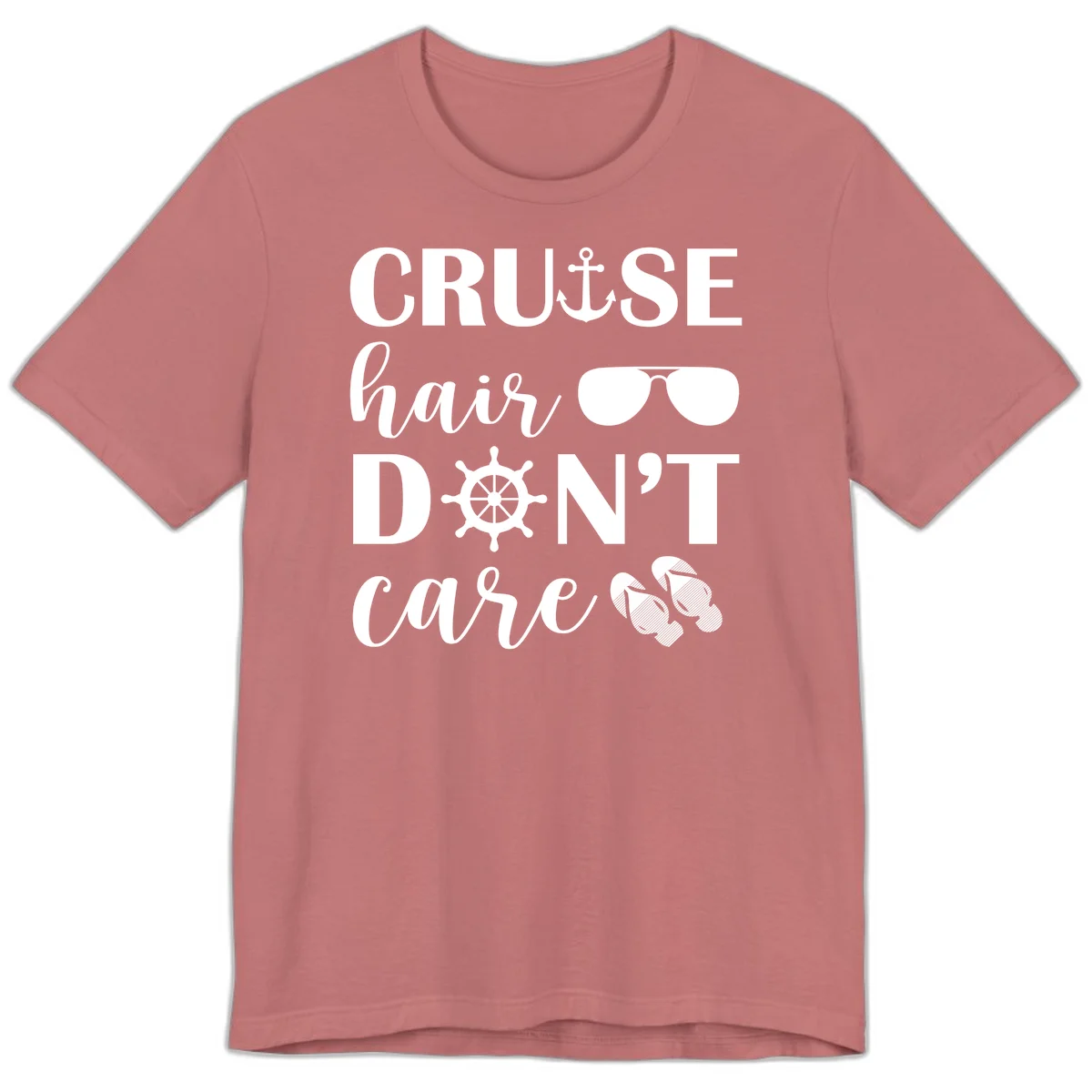 Cruise Hair Don't Care Premium T-Shirt in Mauve