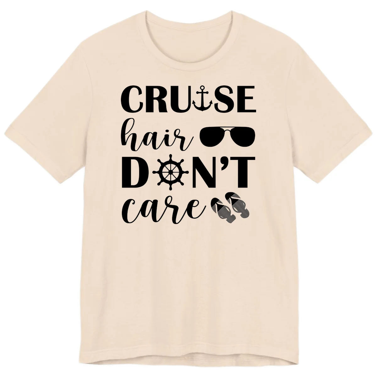 Cruise Hair Don't Care Premium T-Shirt in Soft Cream