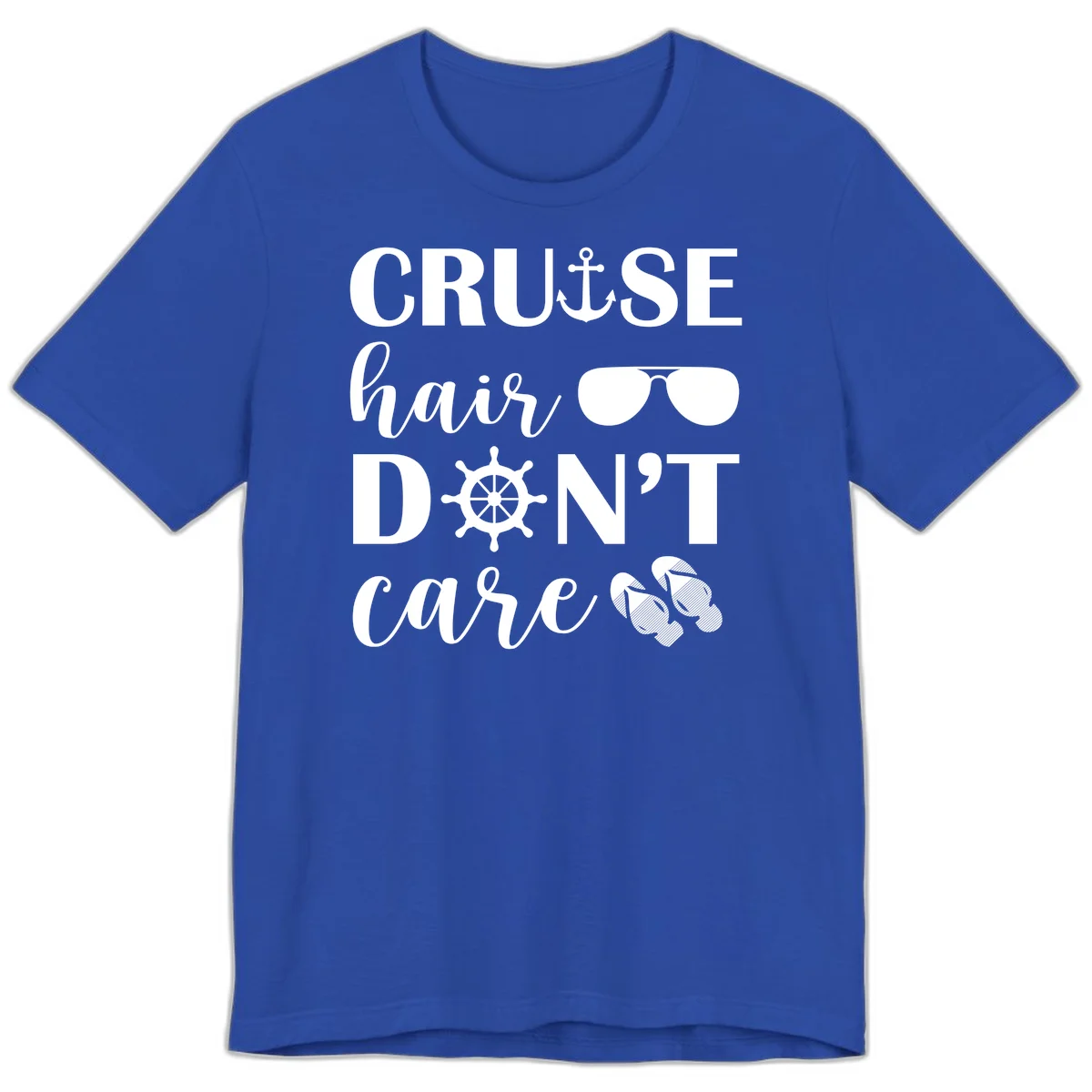 Cruise Hair Don't Care Premium T-Shirt in True Royal