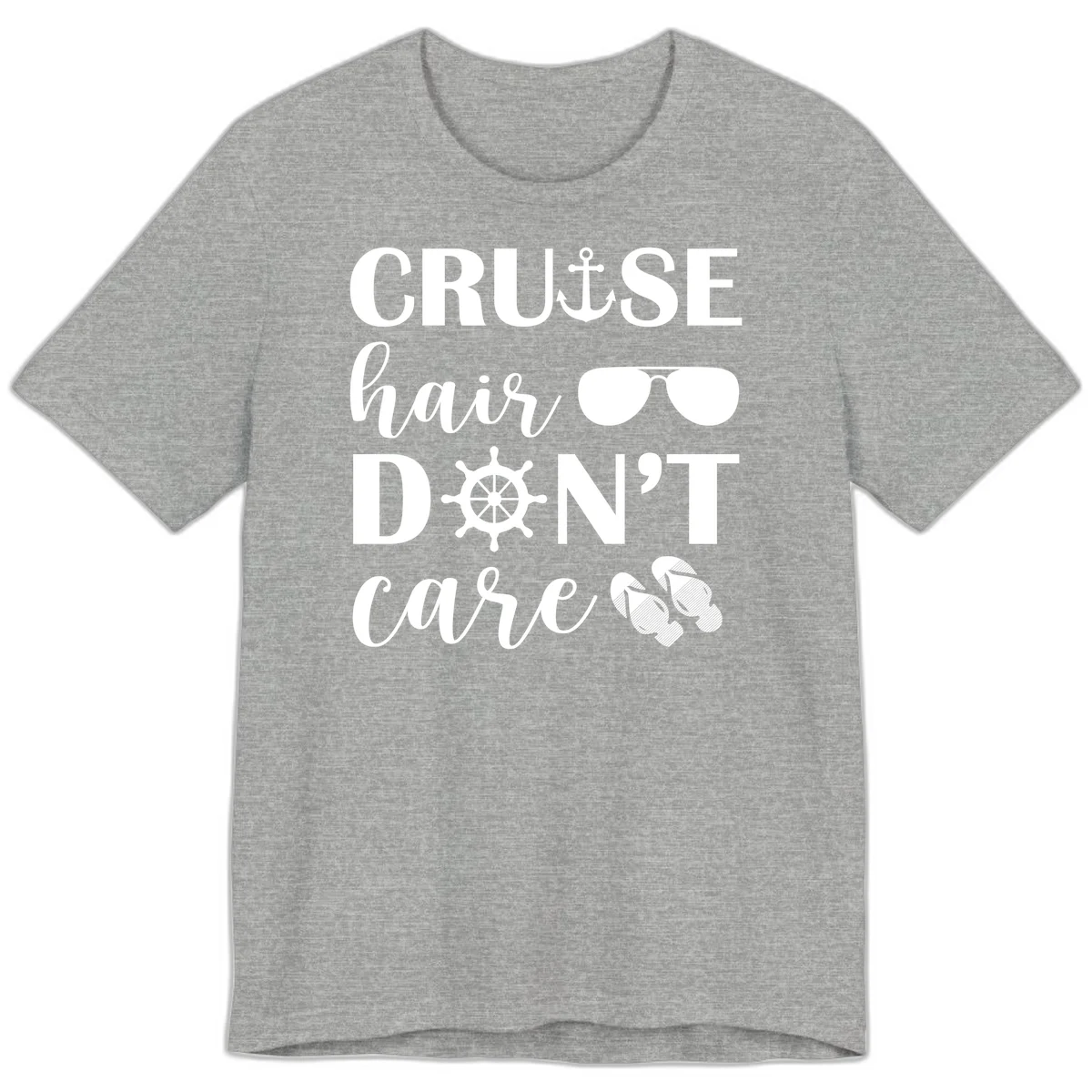 Cruise Hair Don't Care Premium T-Shirt in Athletic Heather