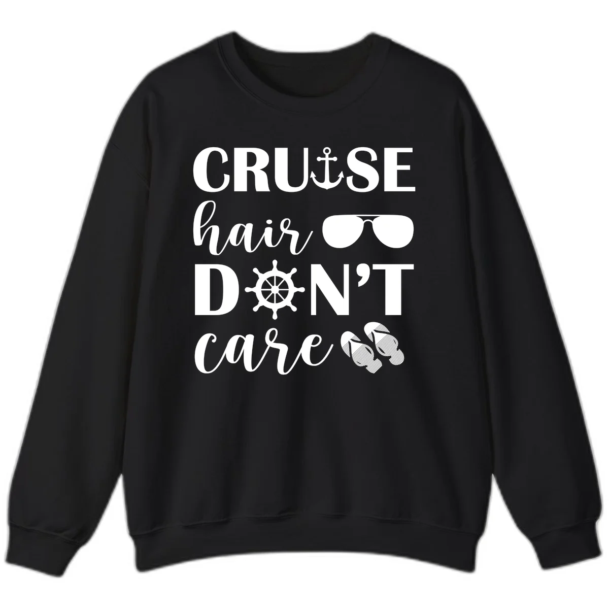 Cruise Hair Don't Care Sweatshirt in Black