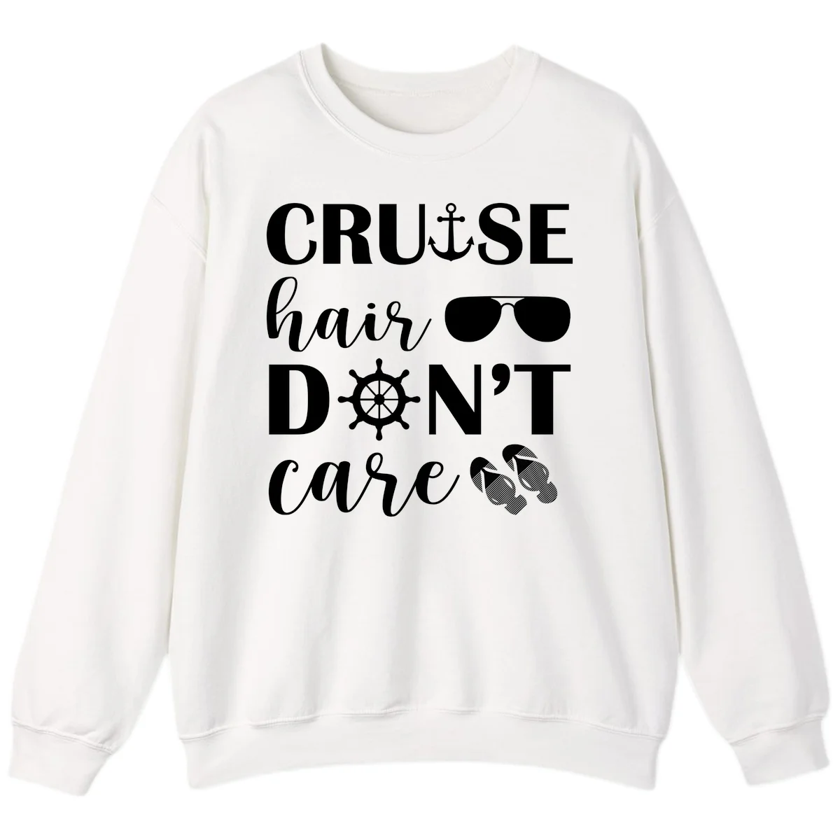 Cruise Hair Don't Care Sweatshirt in White