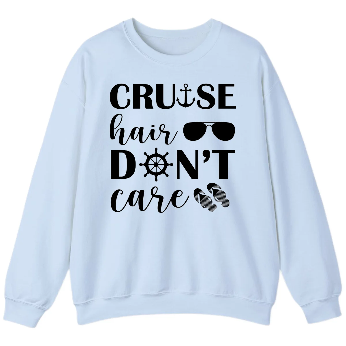 Cruise Hair Don't Care Sweatshirt in Light Blue