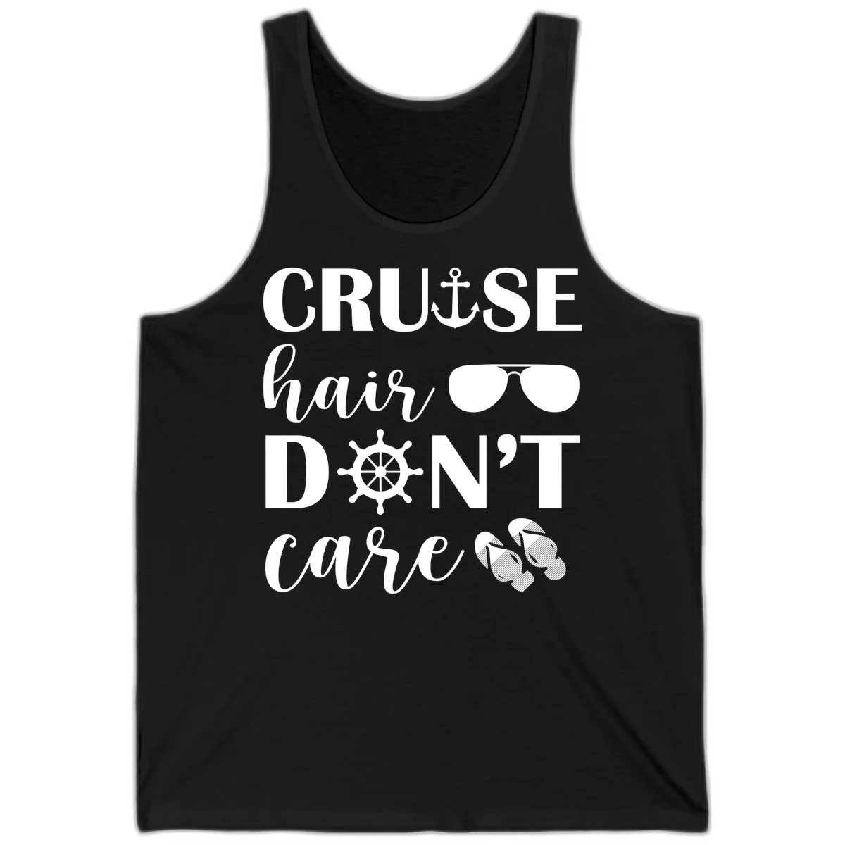 Cruise Hair Don't Care Tank in Black