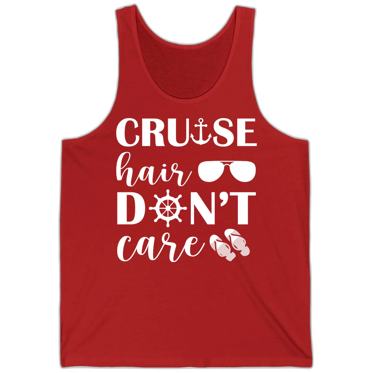 Cruise Hair Don't Care Tank in Red