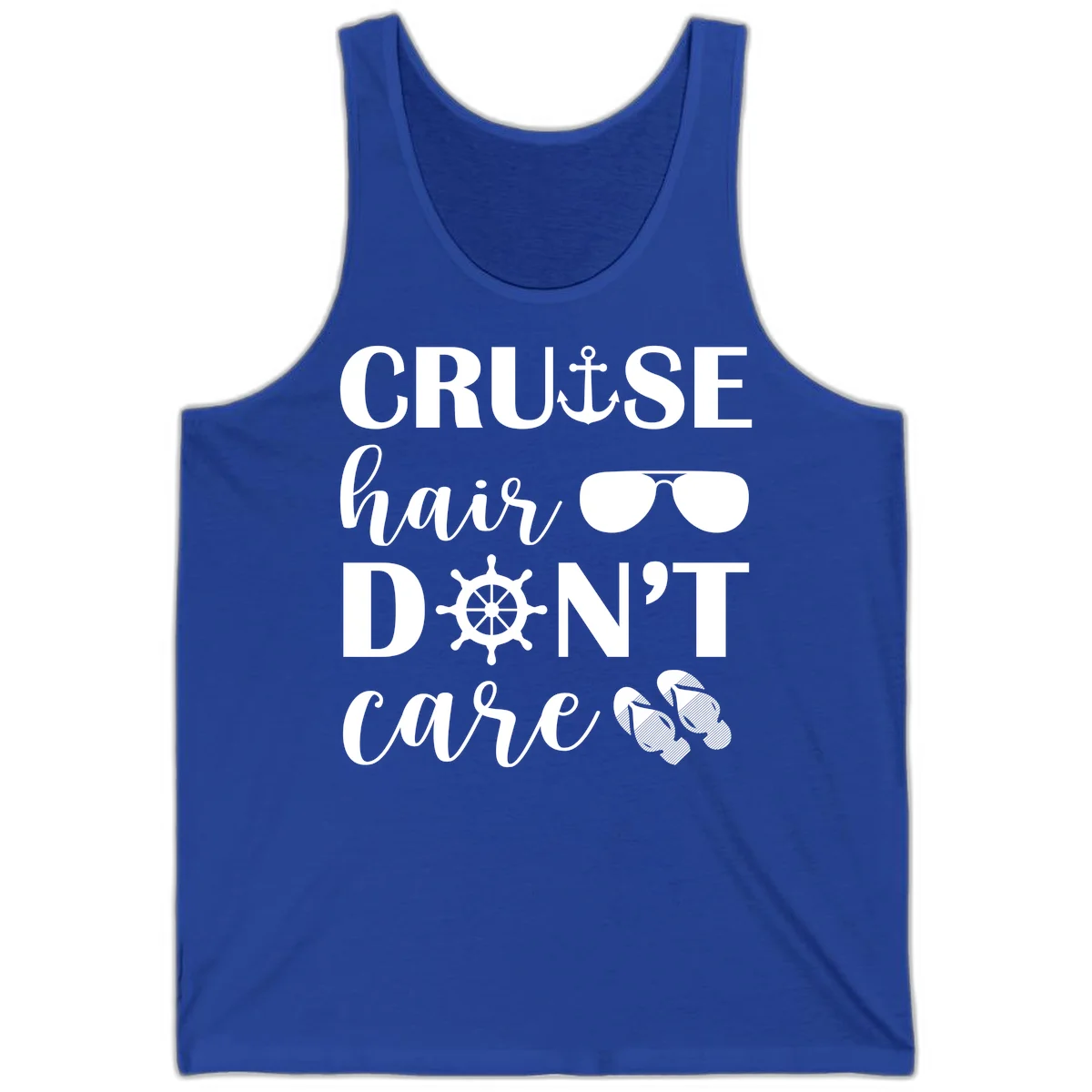 Cruise Hair Don't Care Tank in True Royal