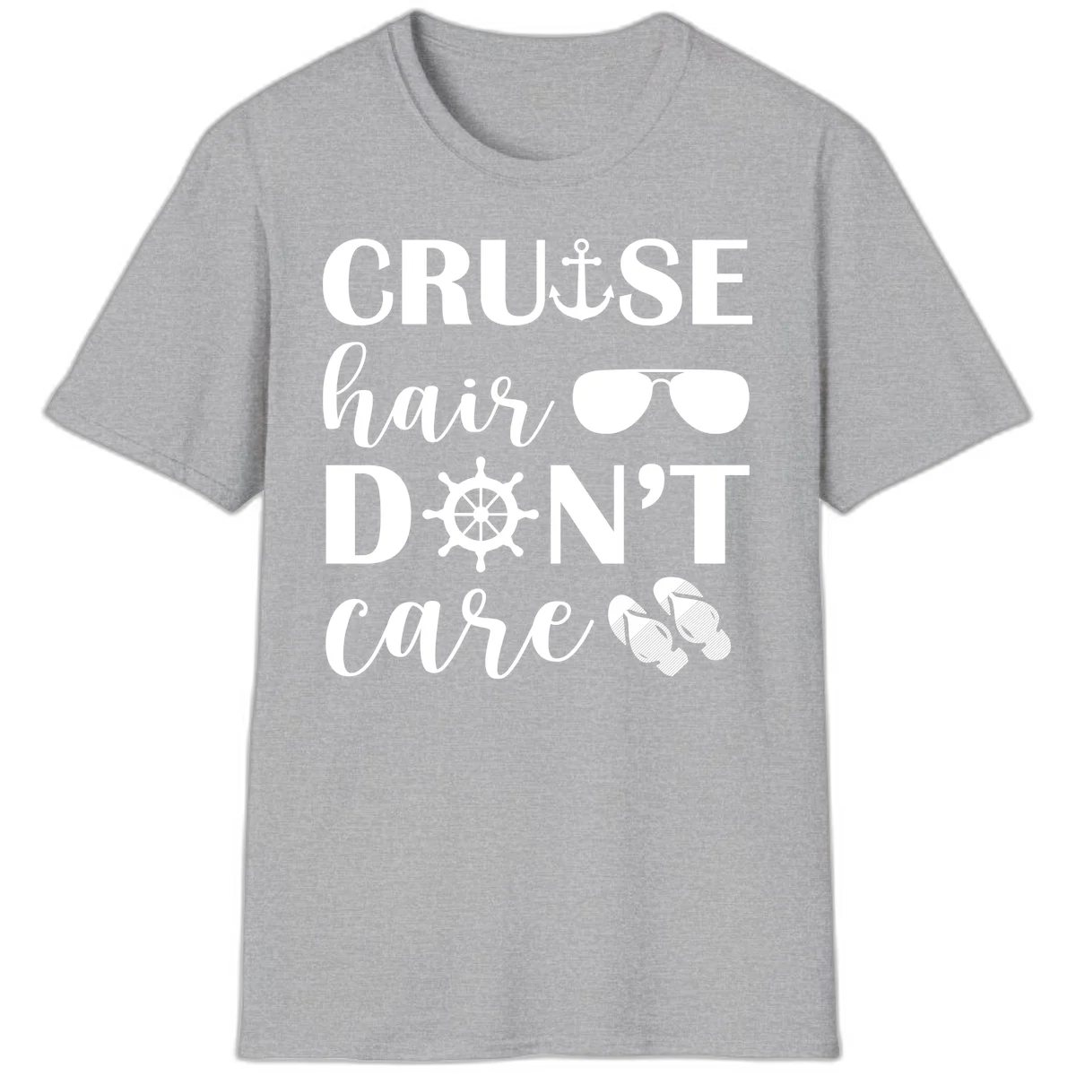 Cruise Hair Don't Care T-Shirt in Sport Grey