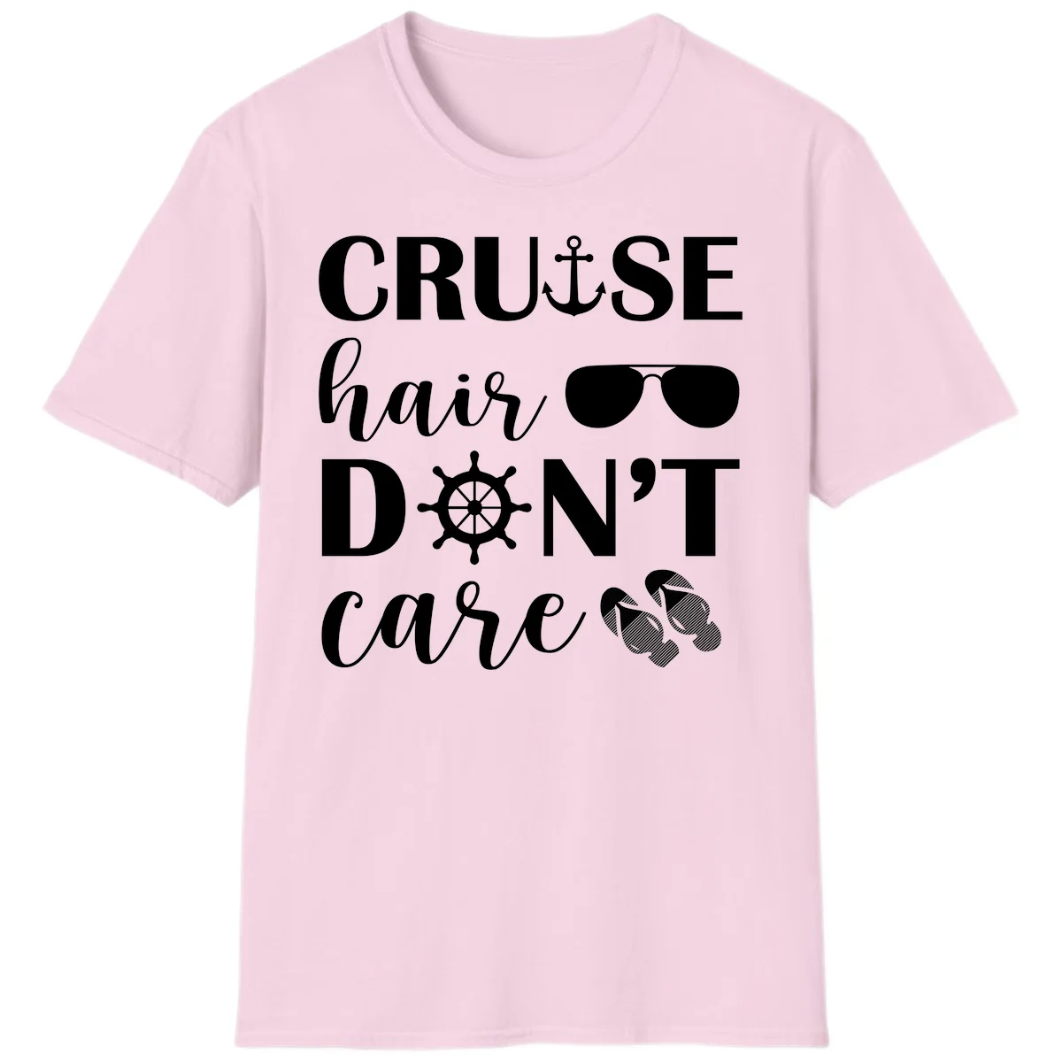 Cruise Hair Don't Care T-Shirt in Light Pink