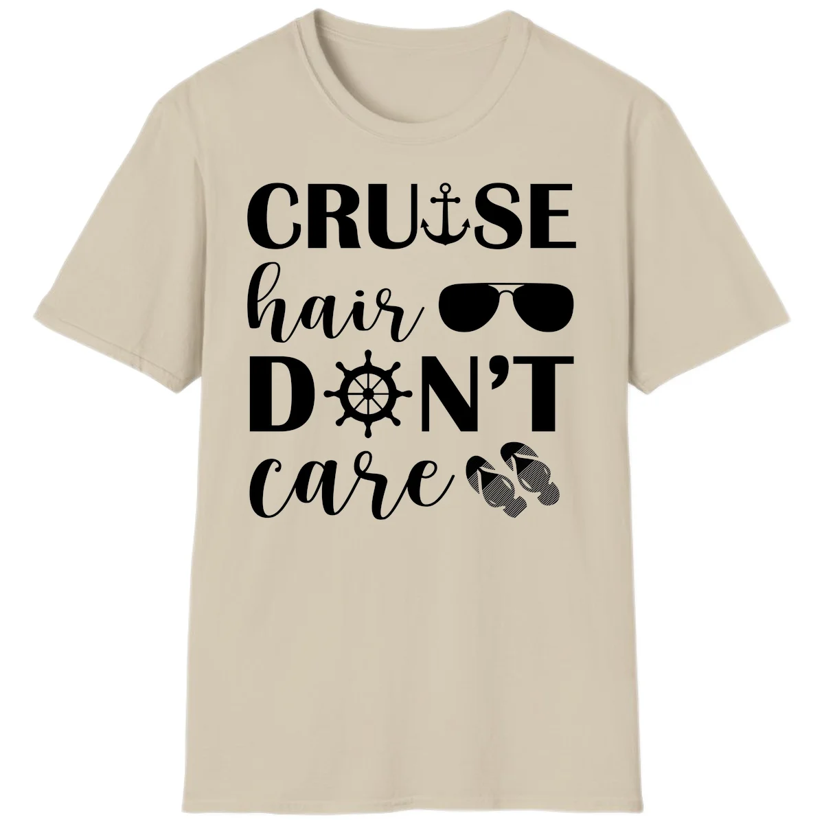 Cruise Hair Don't Care T-Shirt in Sand