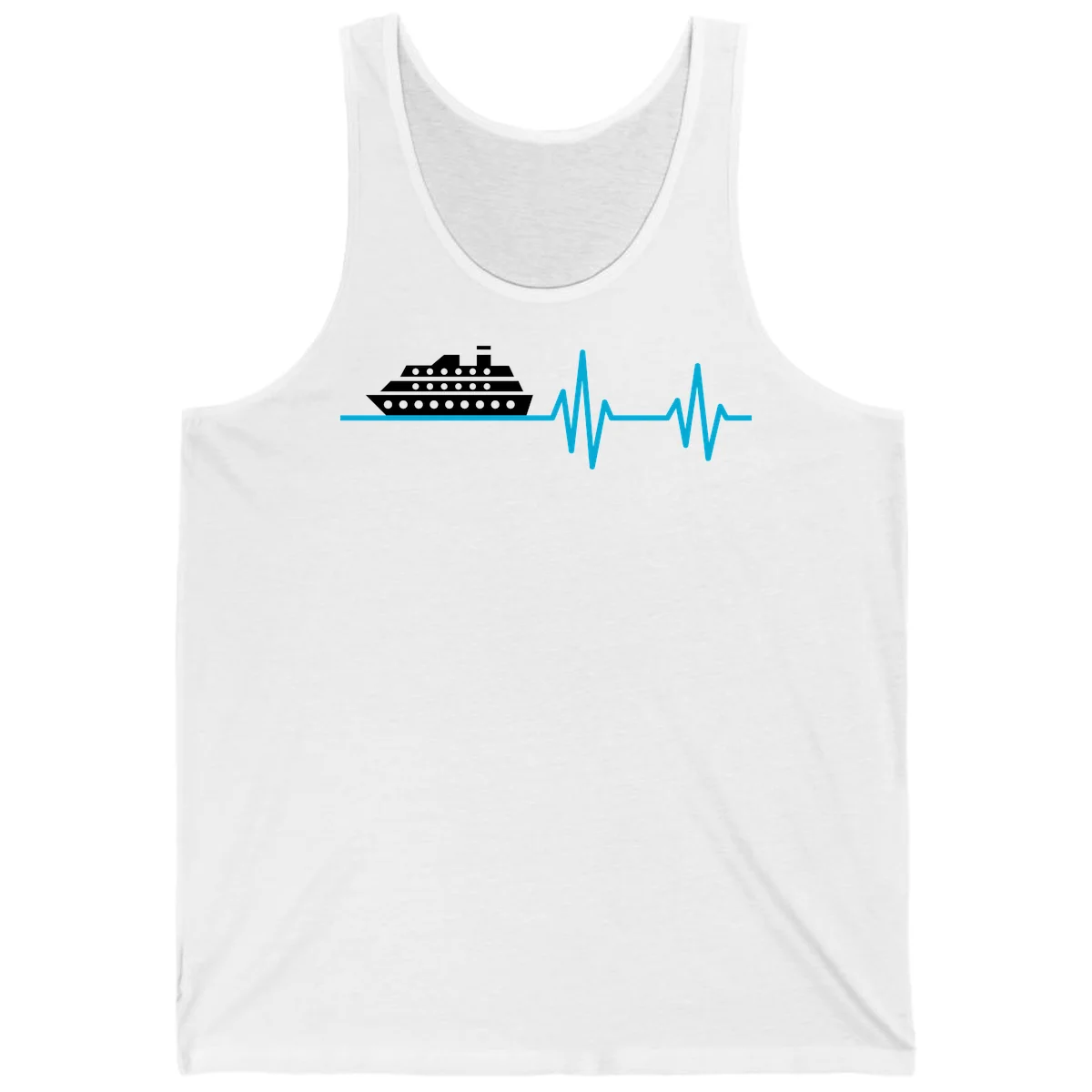 Cruise Ship Heartbeat Tank Top in White
