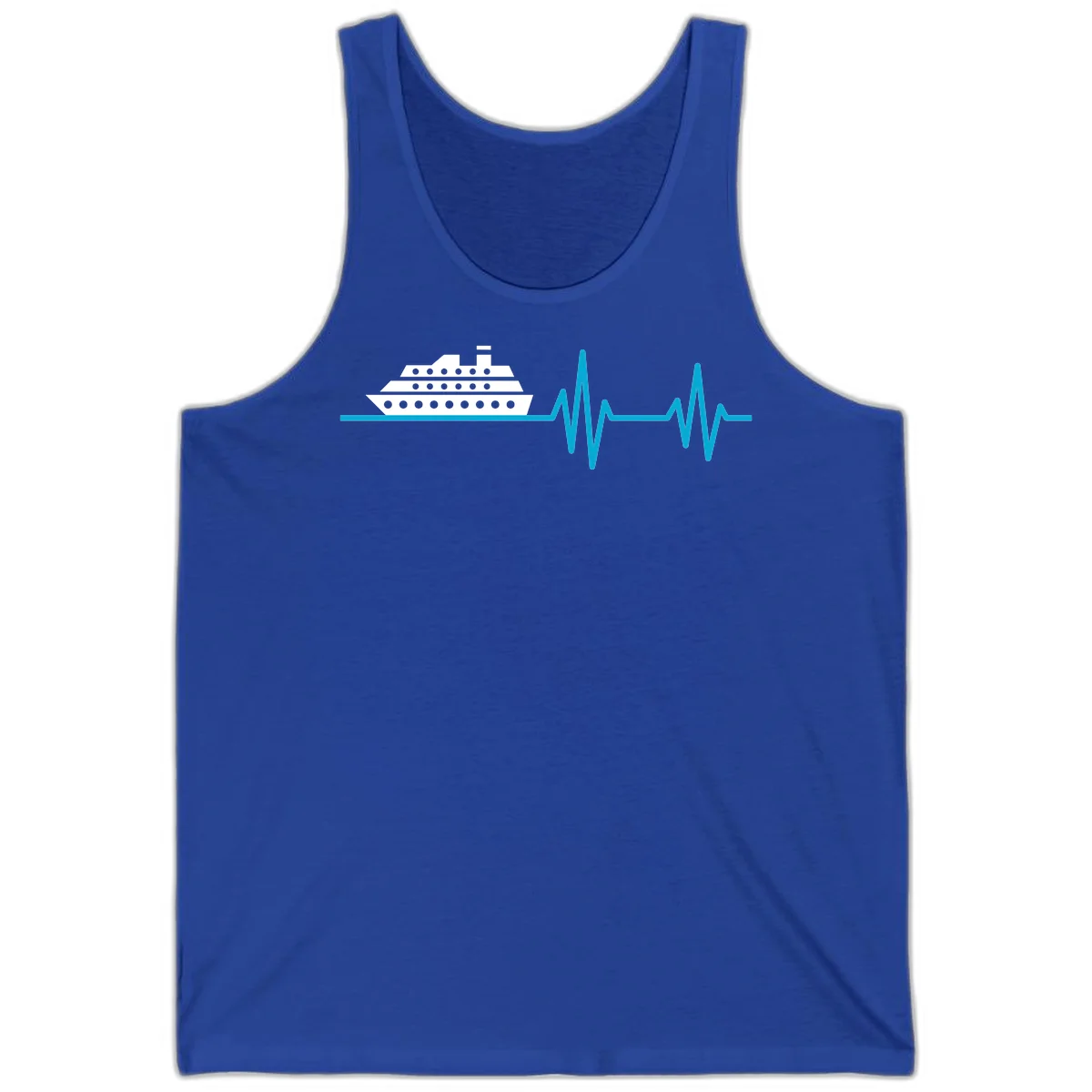 Cruise Ship Heartbeat Tank Top in True Royal