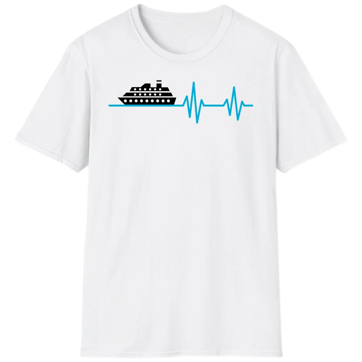 Cruise Ship Heartbeat T-Shirt in White