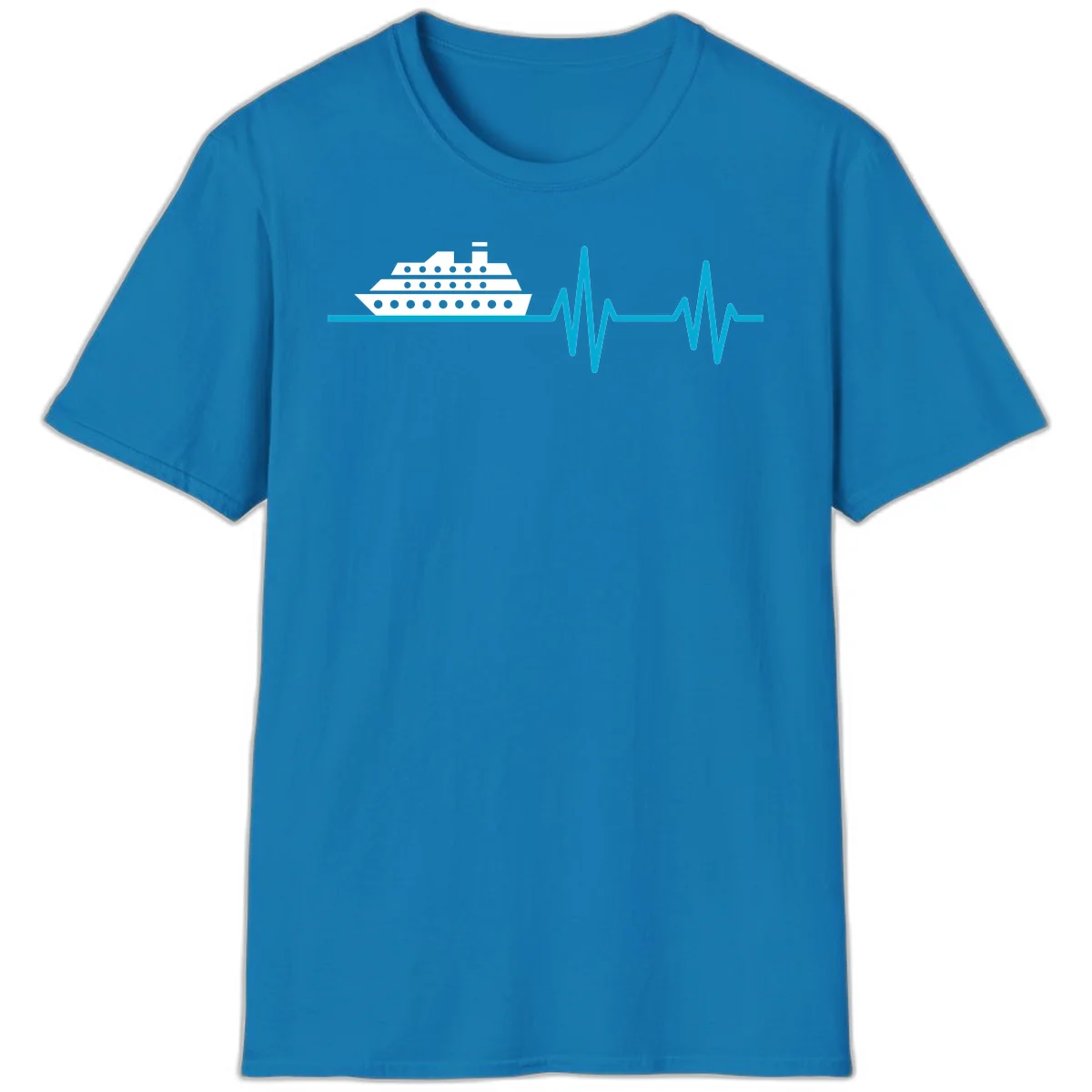 Cruise Ship Heartbeat T-Shirt in Sapphire