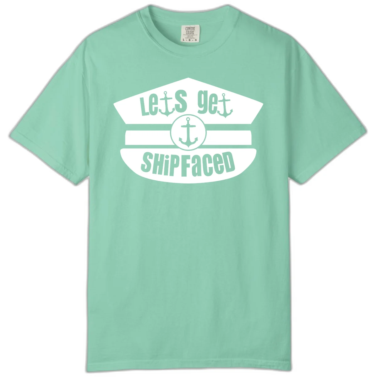 Let's Get Shipfaced Comfort Colors Cruise Tee in Island Reef