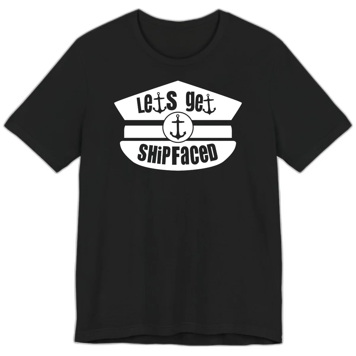 Let's Get Shipfaced Premium Cruise Tee for Party in Black