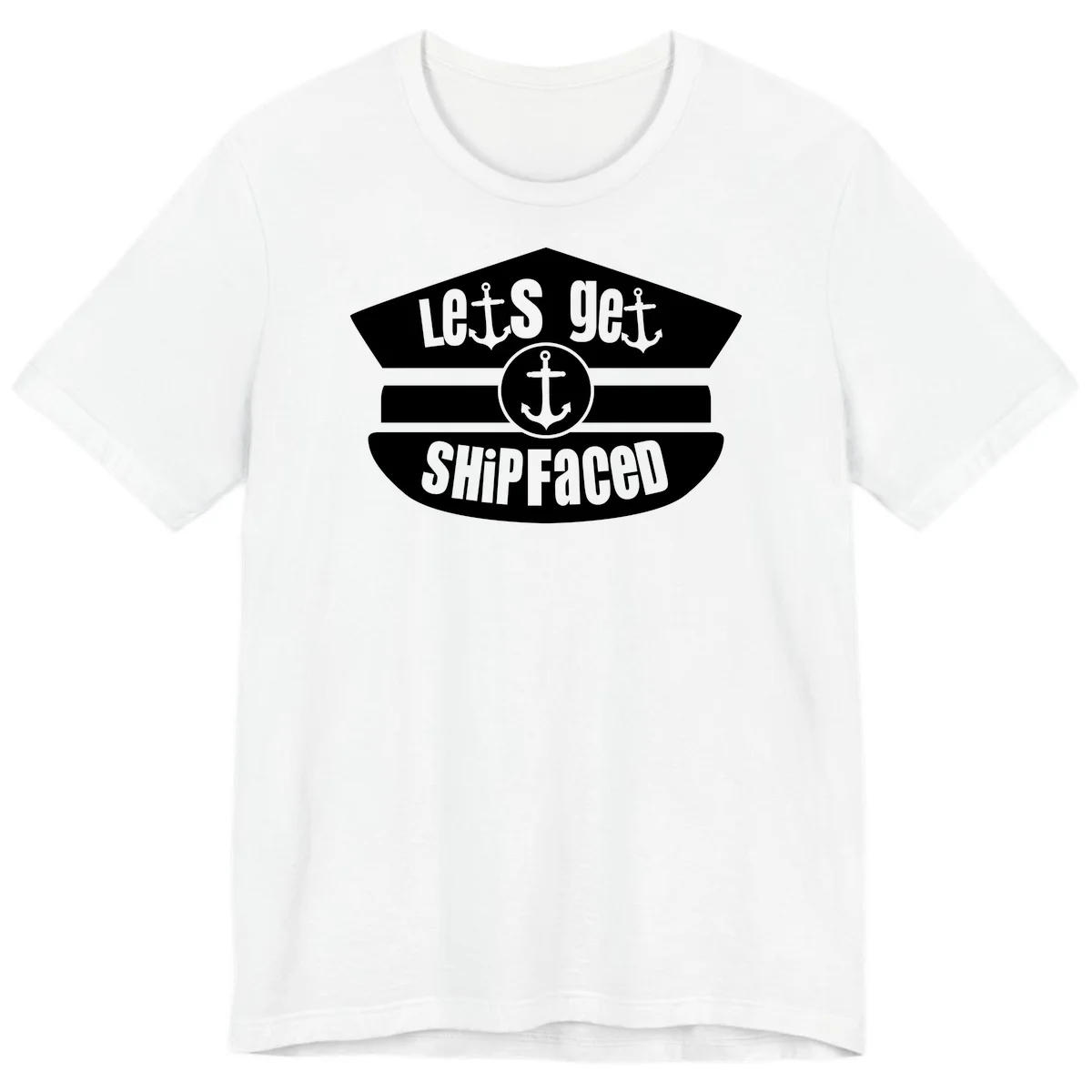 Let's Get Shipfaced Premium Cruise Tee for Party in White