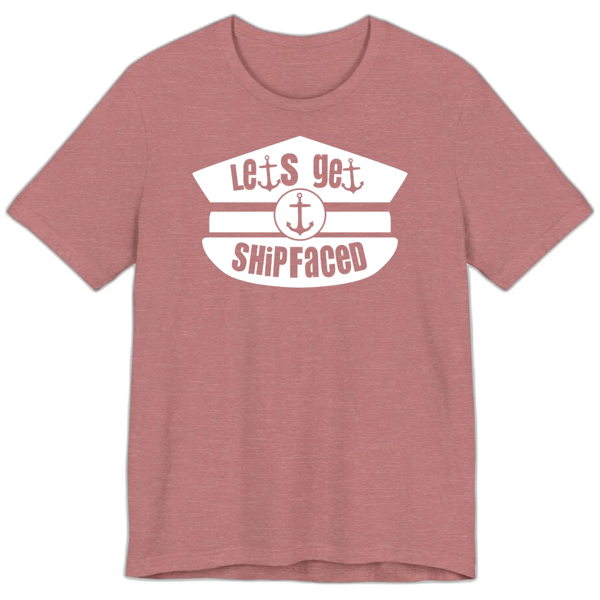 Let's Get Shipfaced Premium Cruise Tee for Party in Heather Mauve