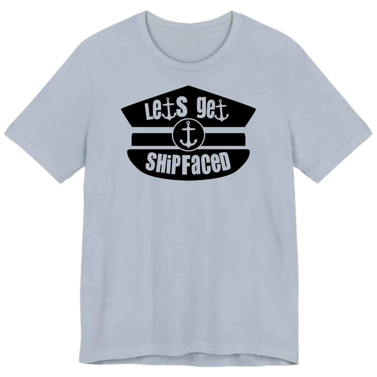 Let's Get Shipfaced Premium Cruise Tee for Party in Light Blue