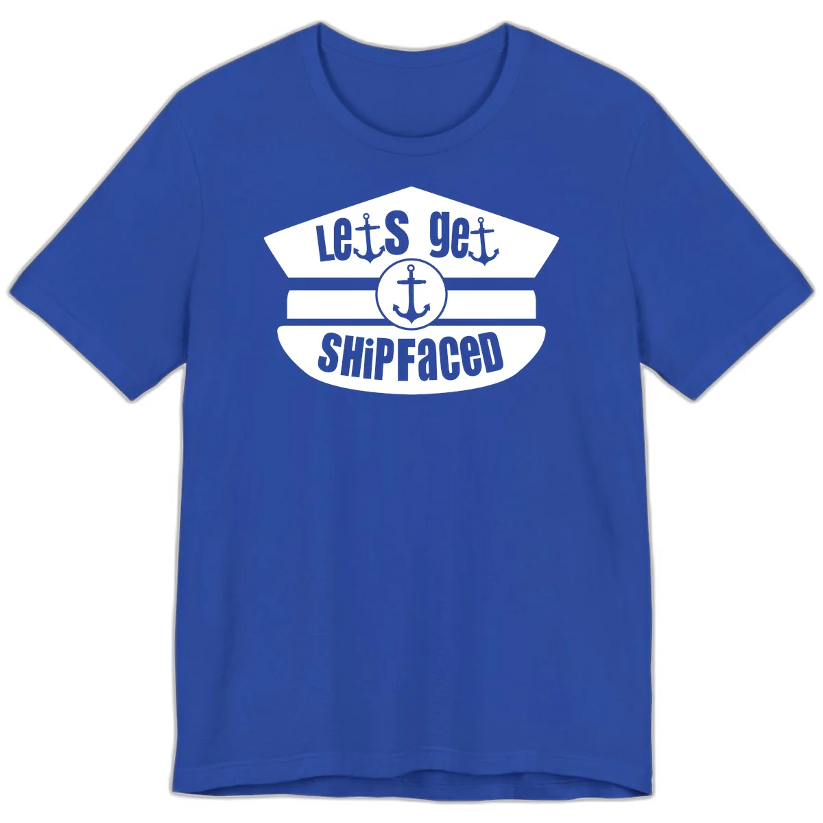 Let's Get Shipfaced Premium Cruise Tee for Party in True Royal