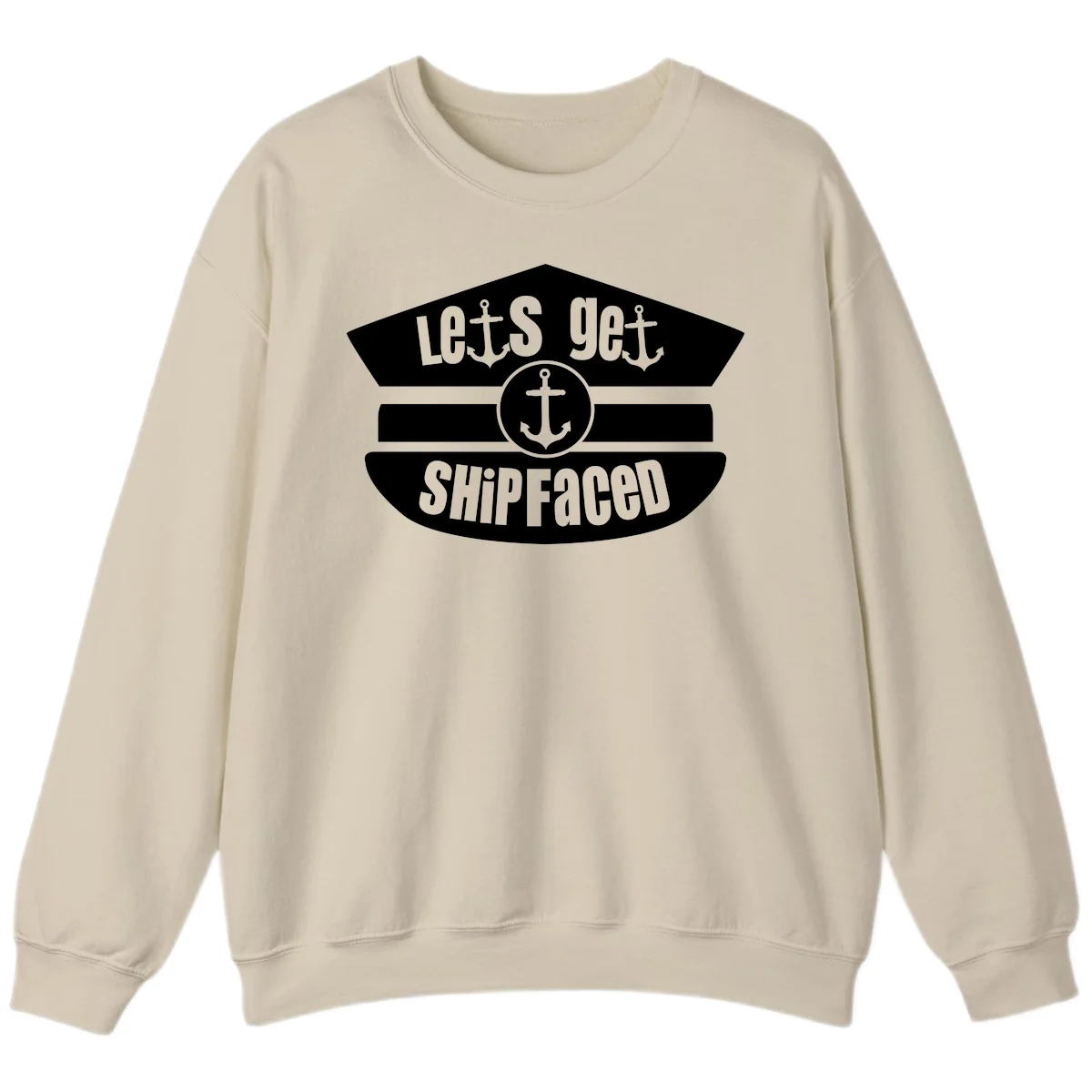 Let's Get Shipfaced Cruise Sweatshirt in Sand