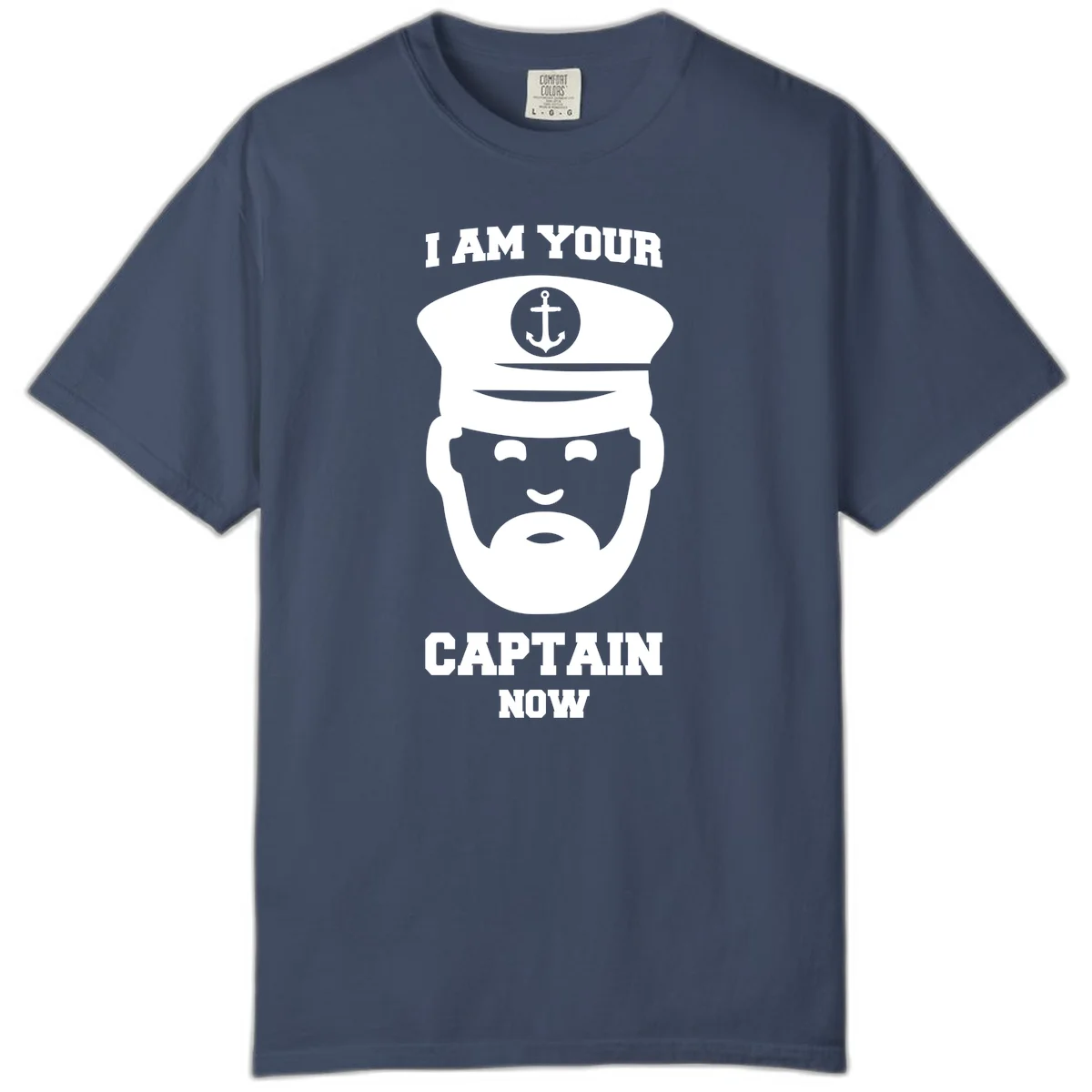 I Am Your Captain Now Comfort Color T-Shirt in Midnight