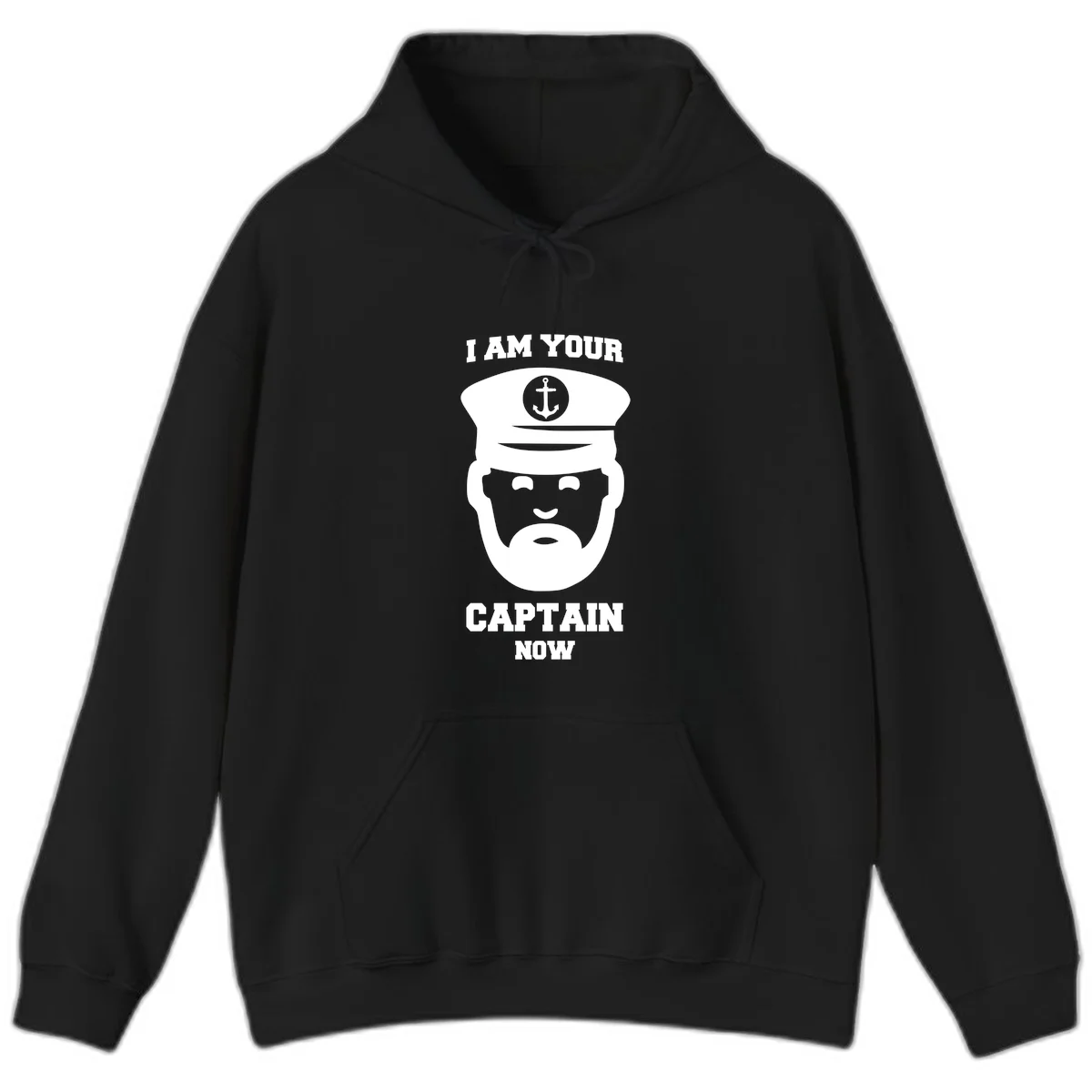 I Am Your Captain Now Hoodie in Black