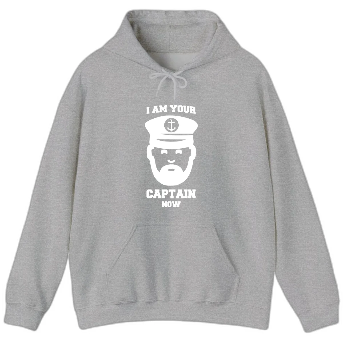I Am Your Captain Now Hoodie in Sport Grey
