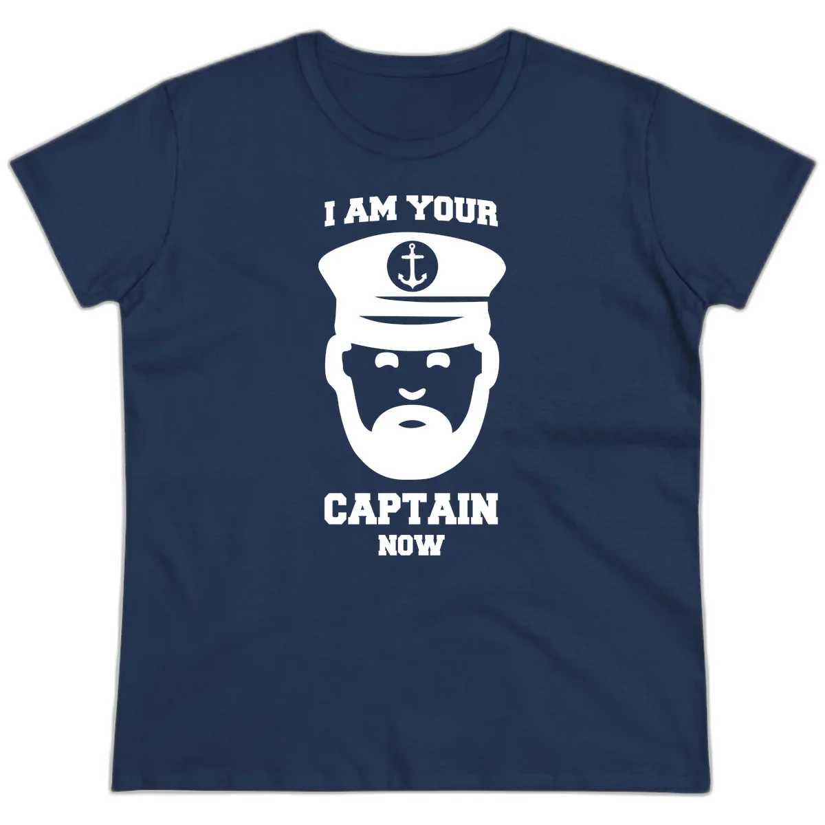 I Am Your Captain Now Ladies Tee in Navy