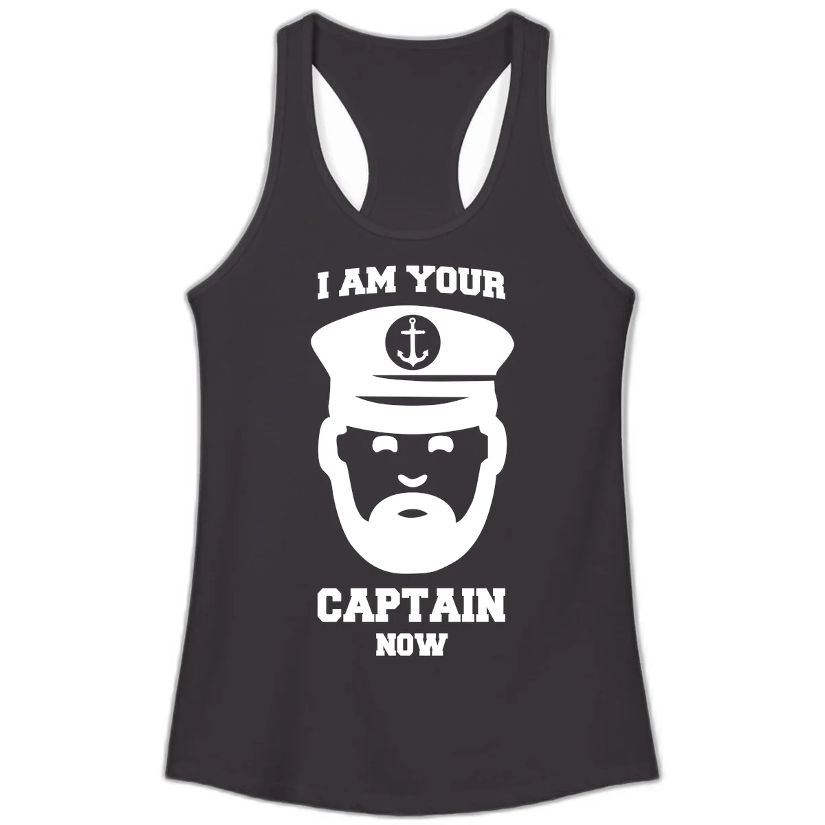 I Am Your Captain Now Ladies Tank in Black