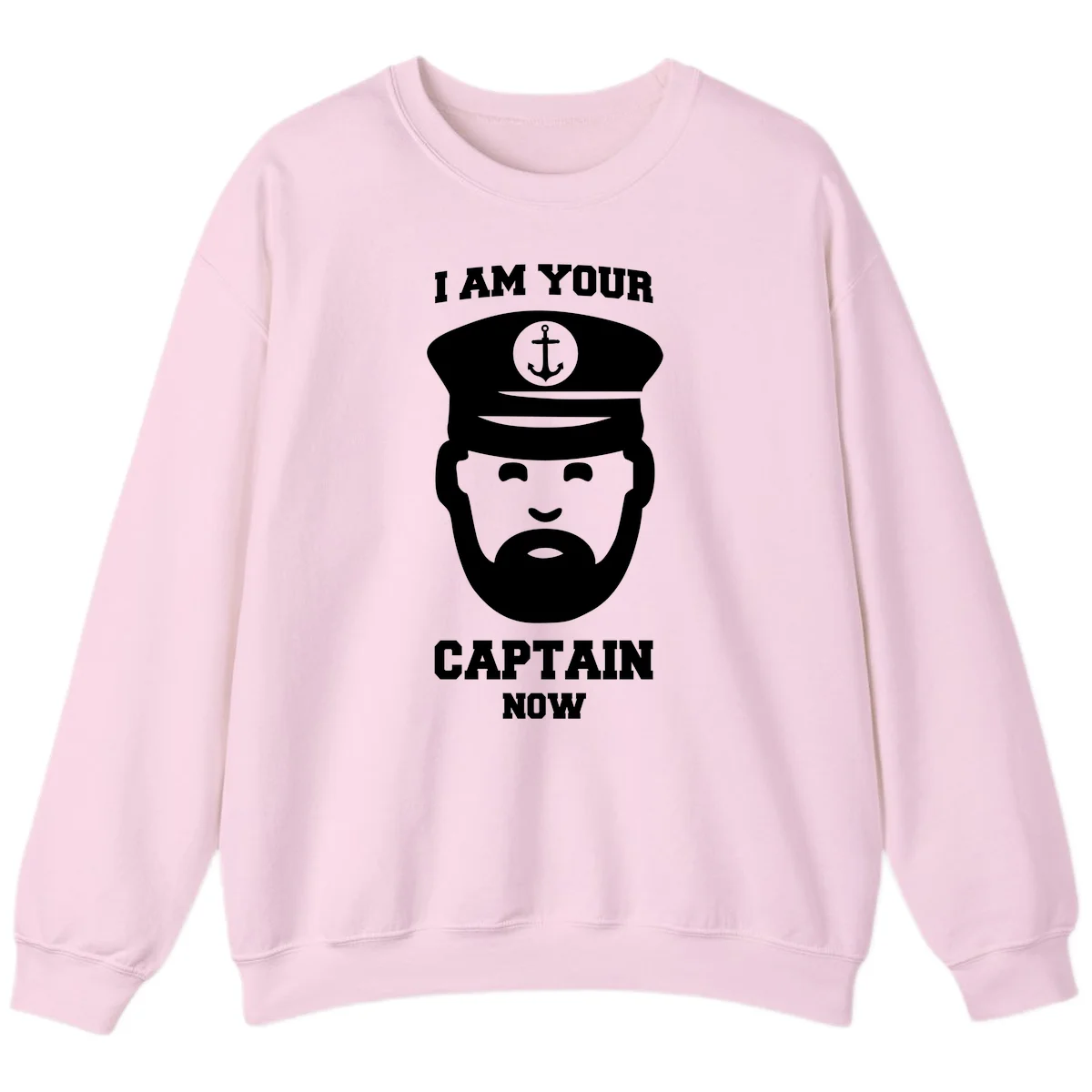 I Am Your Captain Now Sweatshirt in Light Pink