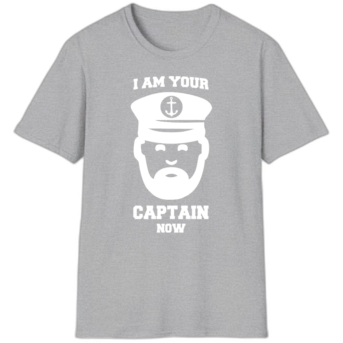 I Am Your Captain Now T-Shirt in Sport Grey