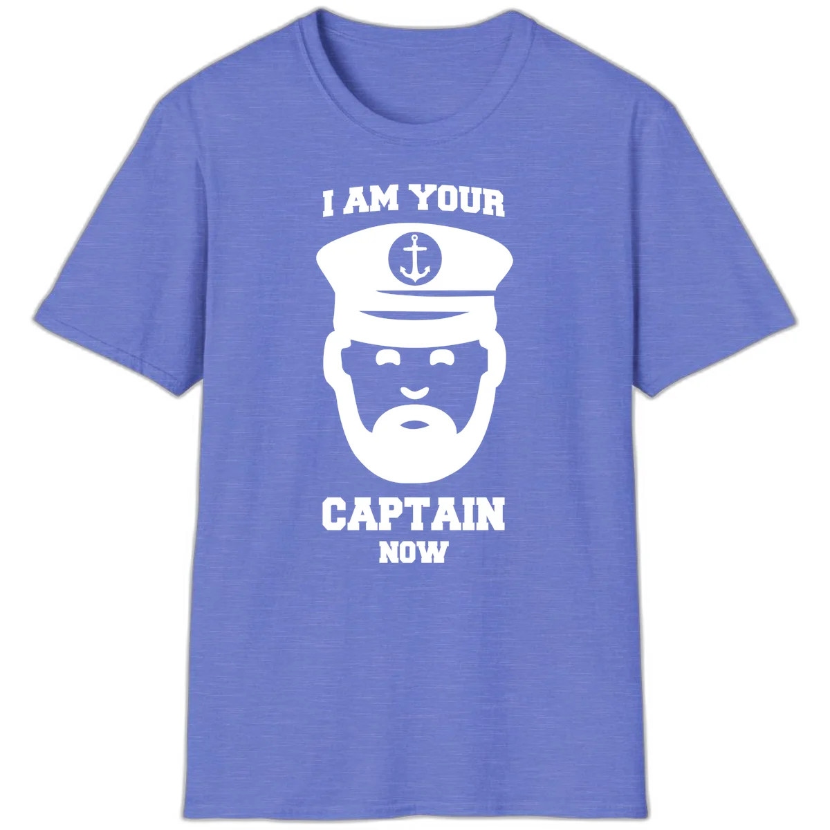 I Am Your Captain Now T-Shirt in Heather Royal