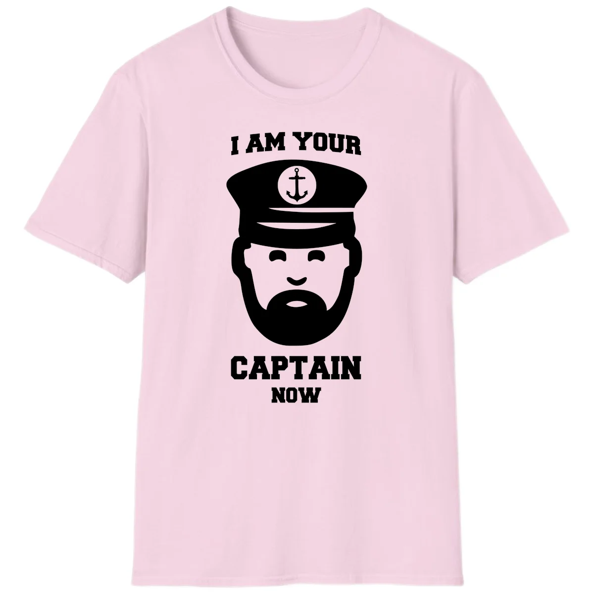 I Am Your Captain Now T-Shirt in Light Pink