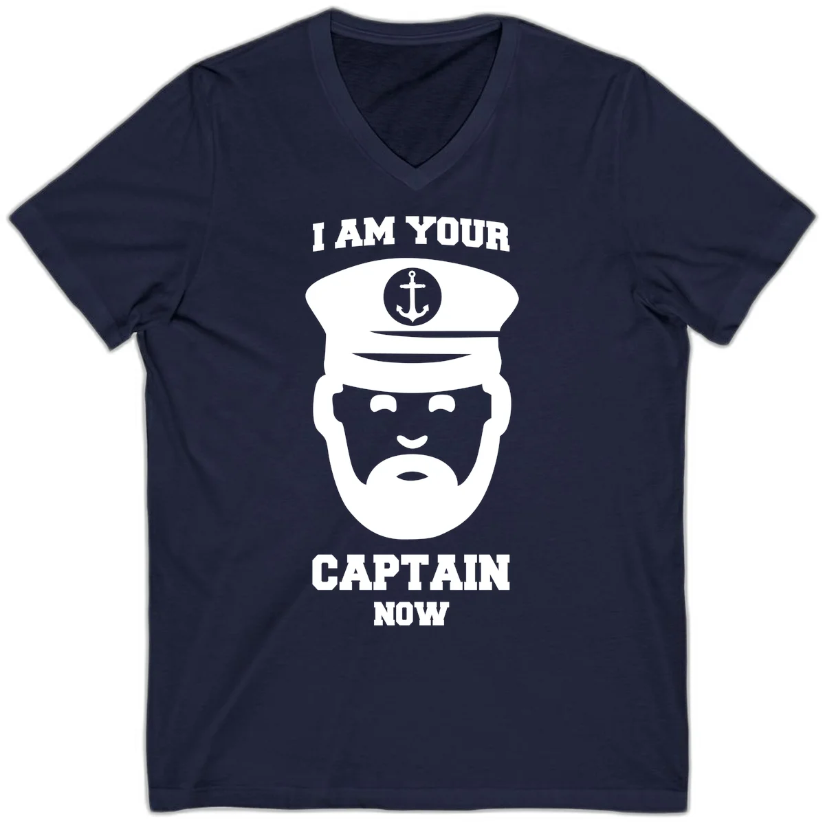I Am Your Captain Now V-Neck in Navy
