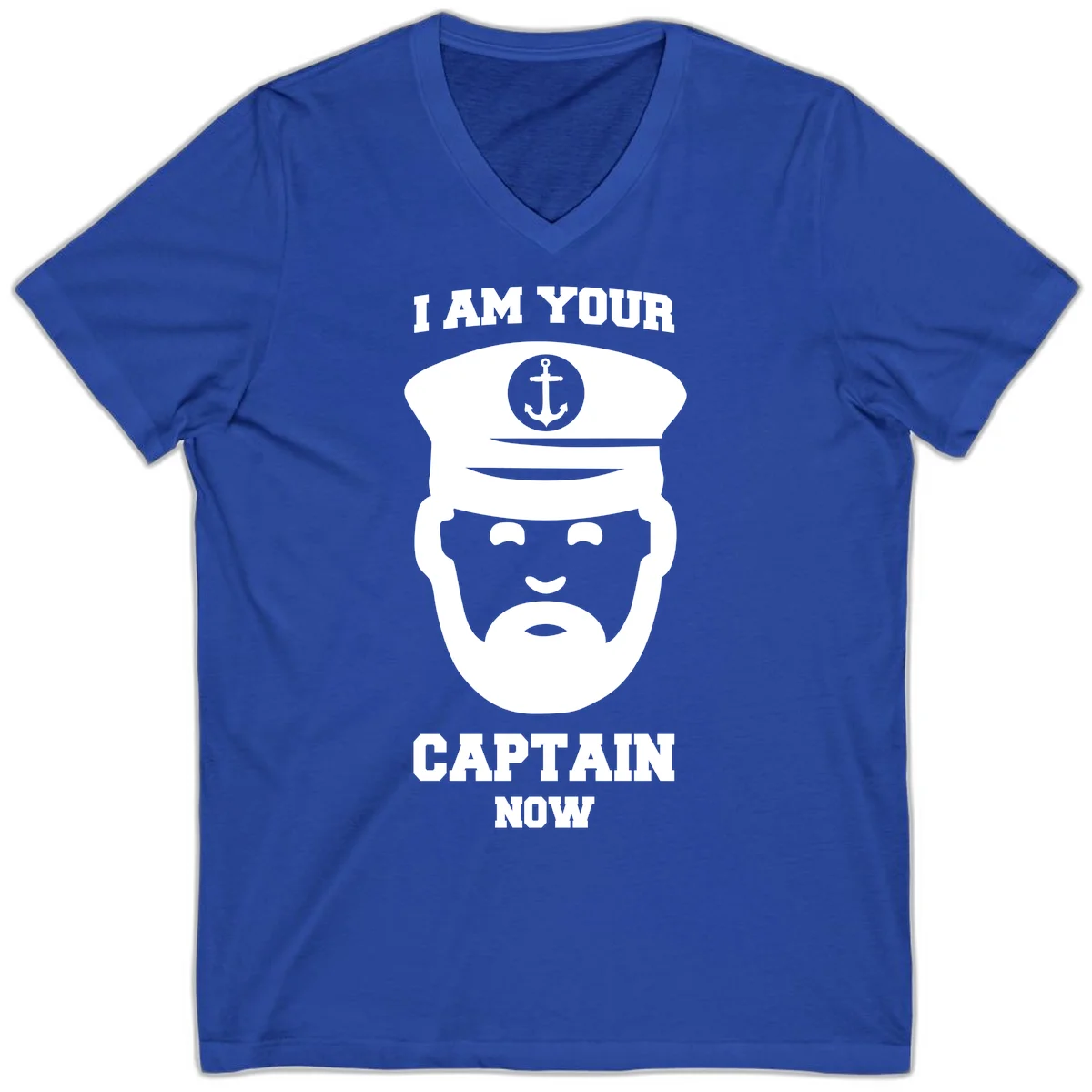 I Am Your Captain Now V-Neck in True Royal