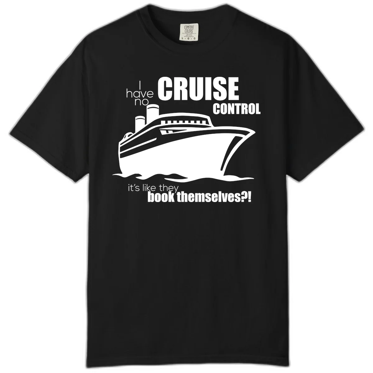 No Cruise Control Comfort Colors Cruise Tee in Black