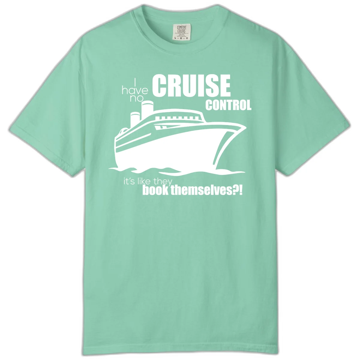No Cruise Control Comfort Colors Cruise Tee in Island Reef