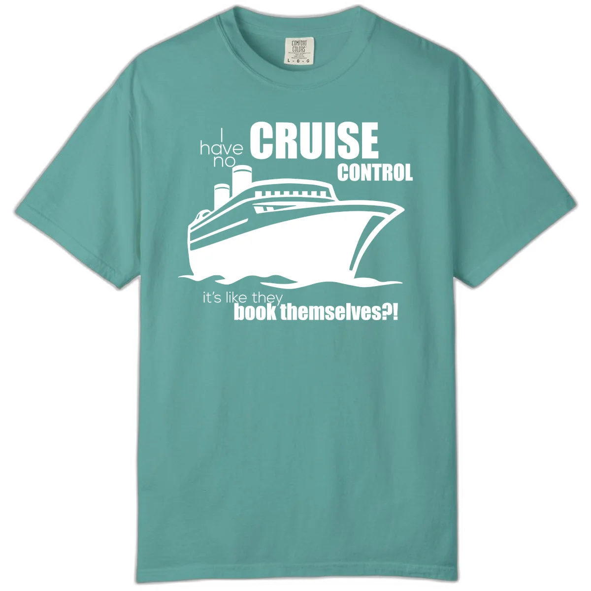 No Cruise Control Comfort Colors Cruise Tee in Seafoam