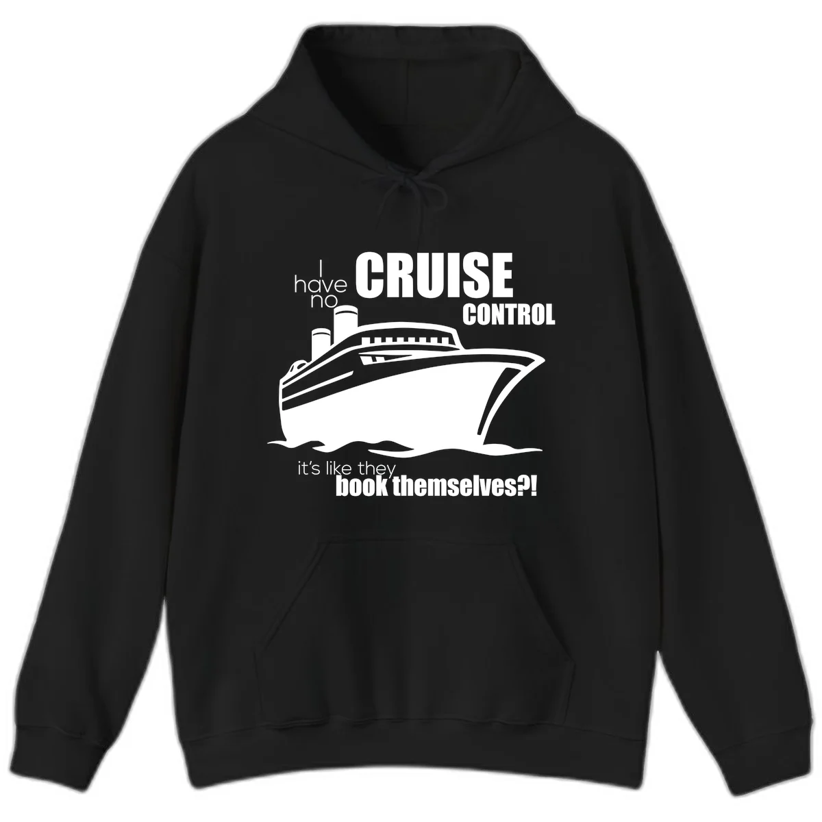 No Cruise Control Funny Cruise Addict Hoodie in Black