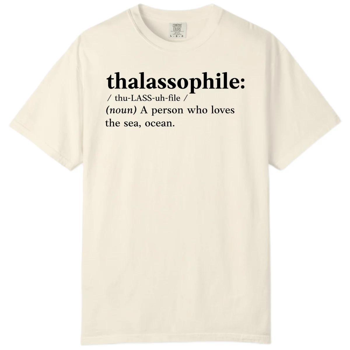 Thalassophile Ocean Lover Comfort Color T-Shirt in Ivory