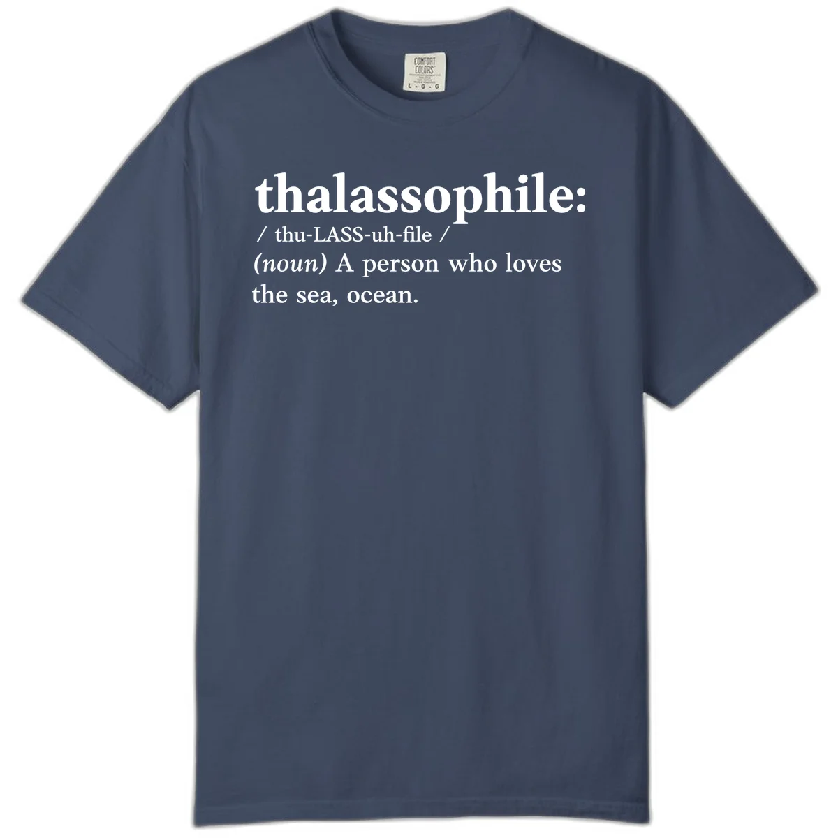 Thalassophile Ocean Lover Comfort Color T-Shirt in Midnight