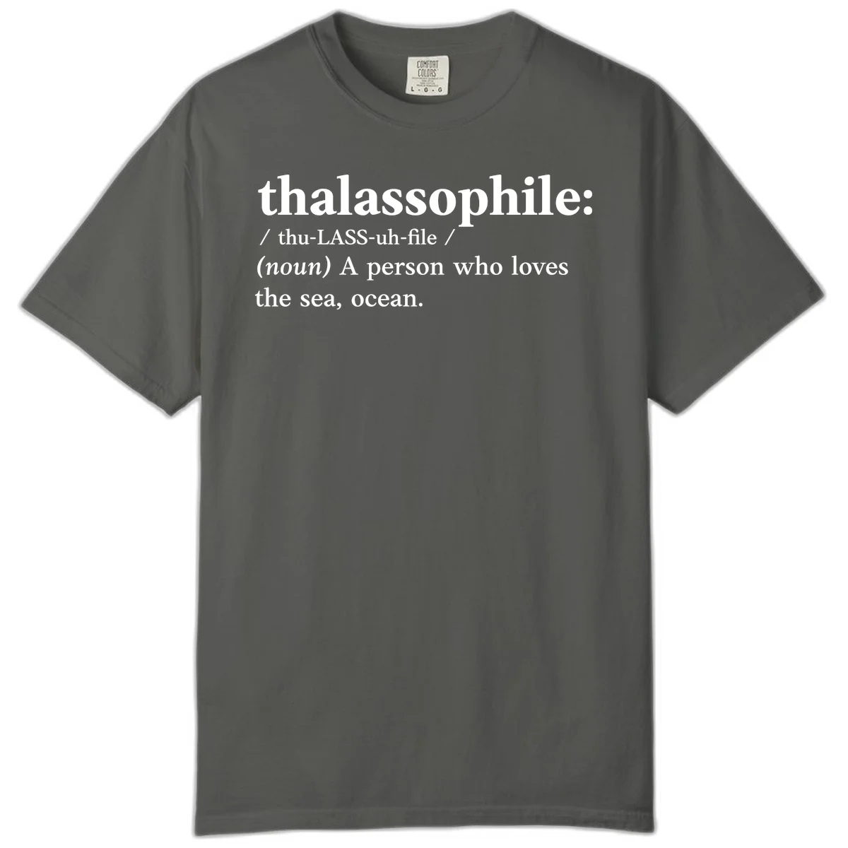 Thalassophile Ocean Lover Comfort Color T-Shirt in Pepper