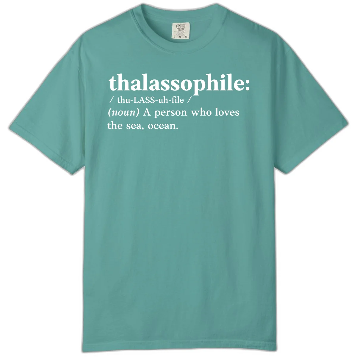 Thalassophile Ocean Lover Comfort Color T-Shirt in Seafoam