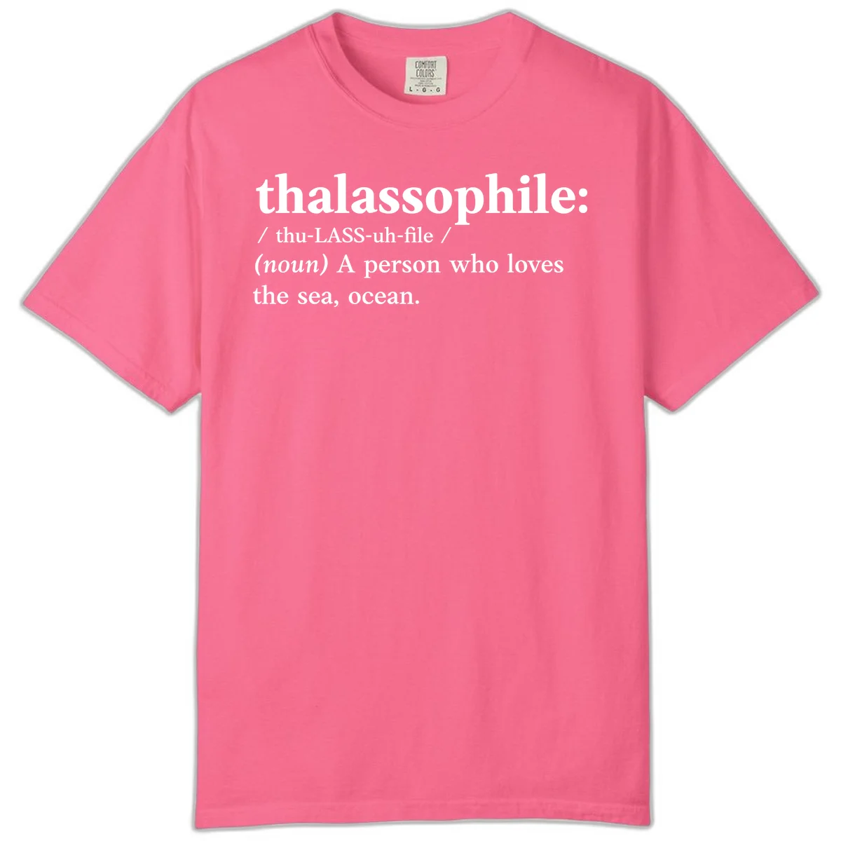 Thalassophile Ocean Lover Comfort Color T-Shirt in Crunchberry