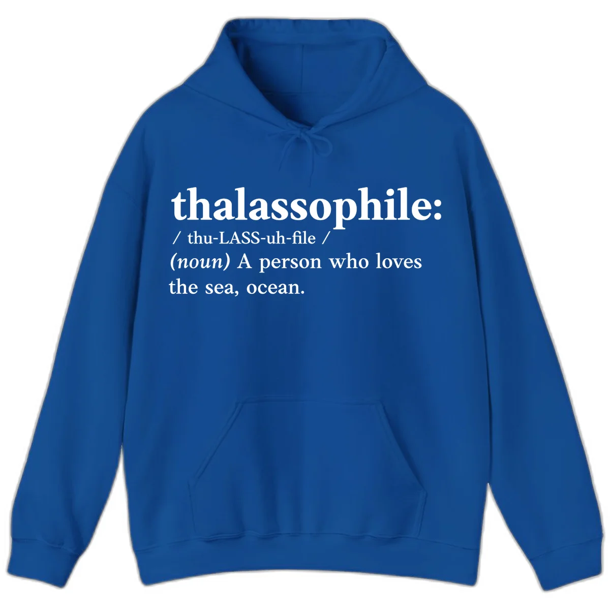 Thalassophile Ocean Lover Hoodie in Royal
