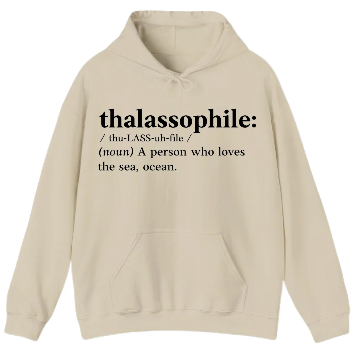 Thalassophile Ocean Lover Hoodie in Sand