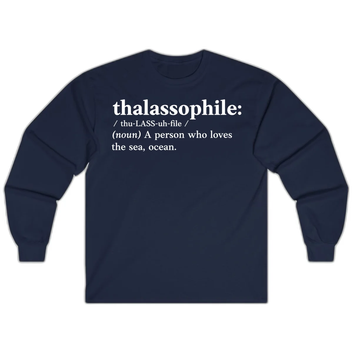 Thalassophile Ocean Lover Long Sleeve in Navy